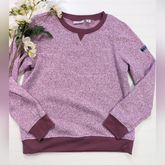 LL Bean Pink Sweater Fleece Crewneck Pullover - Picture 1 of 4